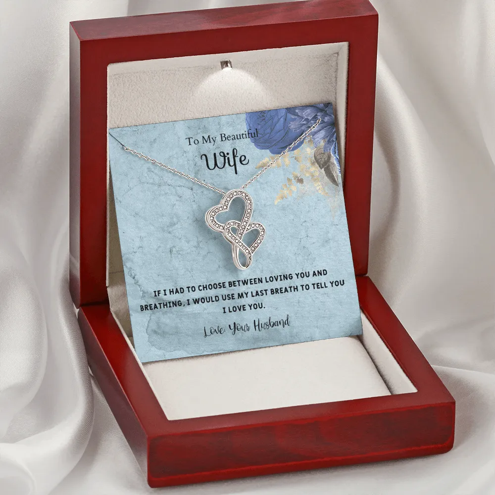 If I Had to Choose - Double Hearts Necklace Message Card
