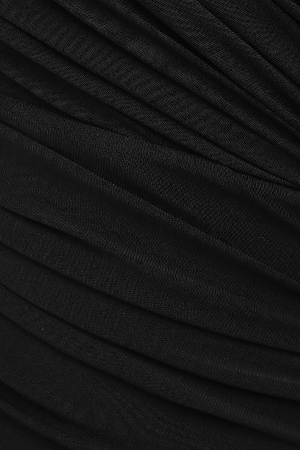 Illustration Gathered Dress in Black