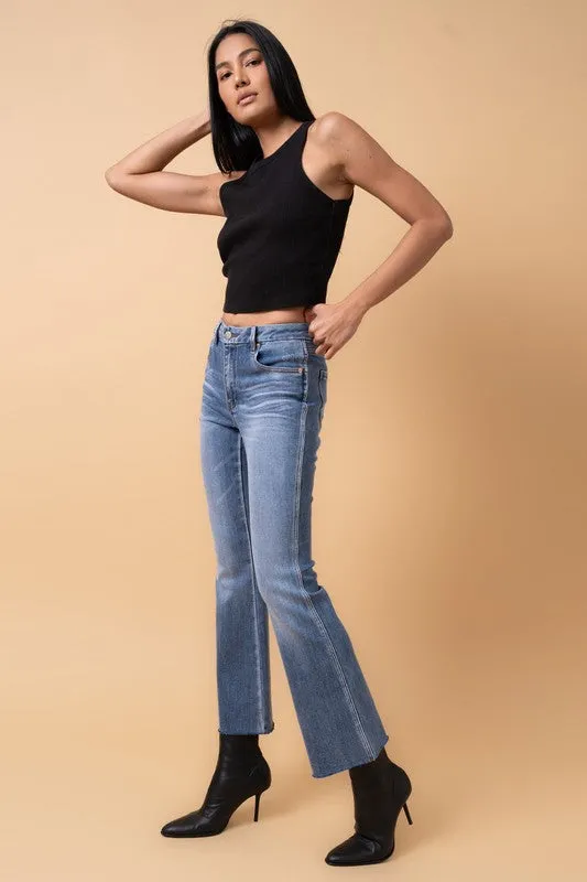 Insane Gene MID RISE CROP FLARE Jeans