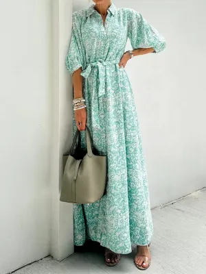 Isabella – Elegant Button-Detail Maxi Dress for Women