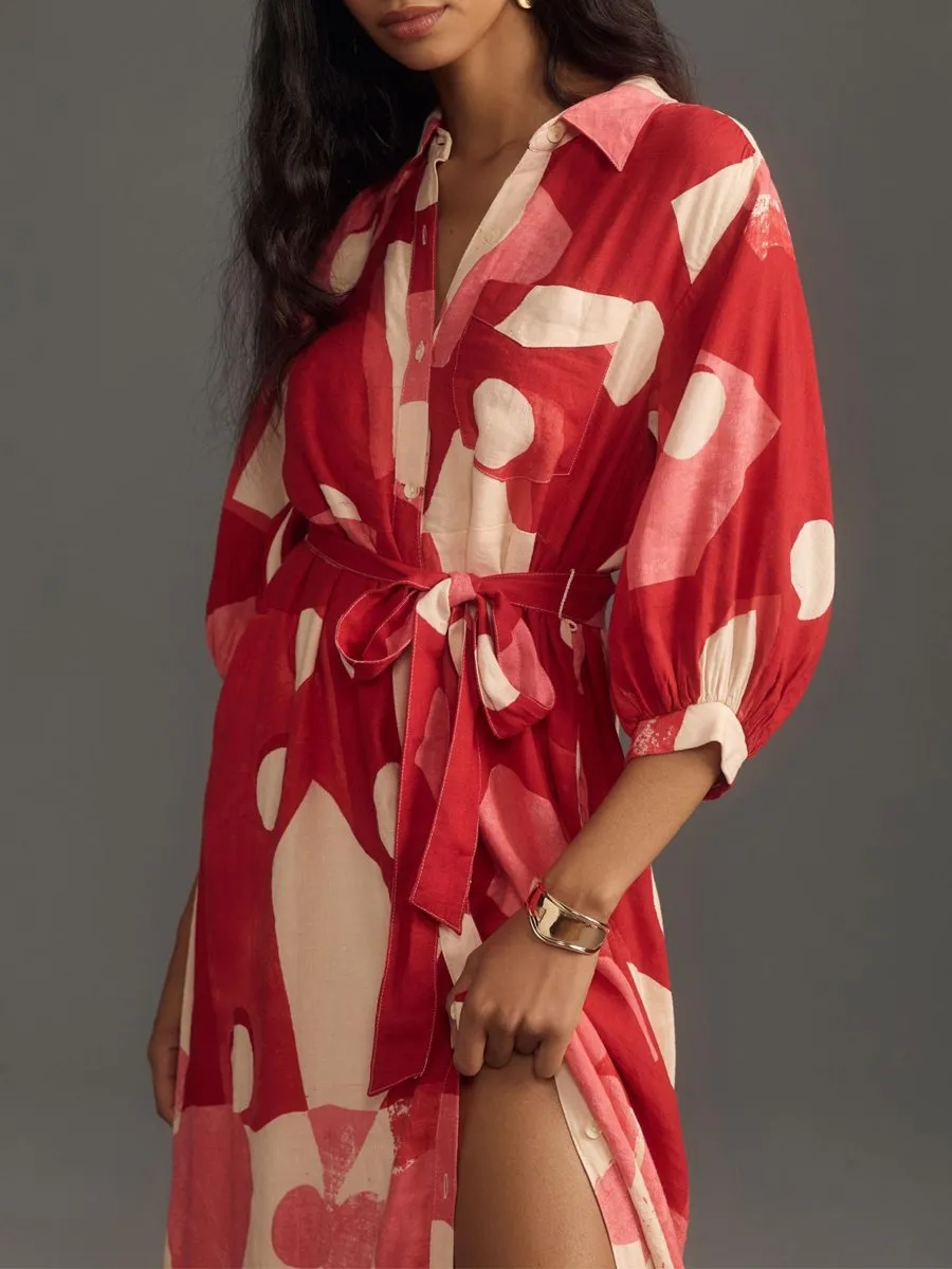 Isabella – Elegant Button-Detail Maxi Dress for Women