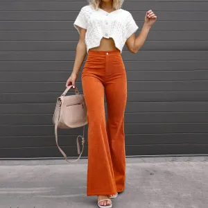 Isabelle | High-Waisted Velvet Trousers | Fashionable and Comfortable | Luxury Fabric