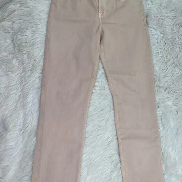 J. Brand Women's Cropped Rail Jeans Blush Pink Size 30