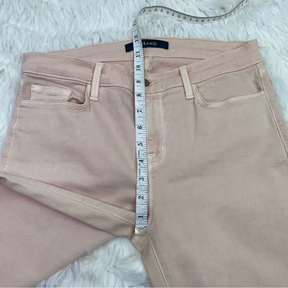 J. Brand Women's Cropped Rail Jeans Blush Pink Size 30