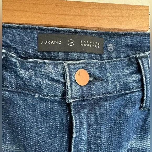 J Brand x Barney’s Liza Aviation High Rise Cropped Wide Leg Jeans Size 29