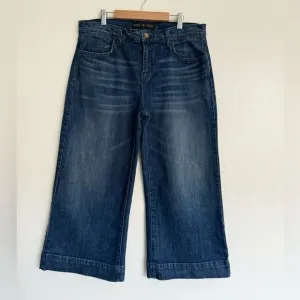 J Brand x Barney’s Liza Aviation High Rise Cropped Wide Leg Jeans Size 29