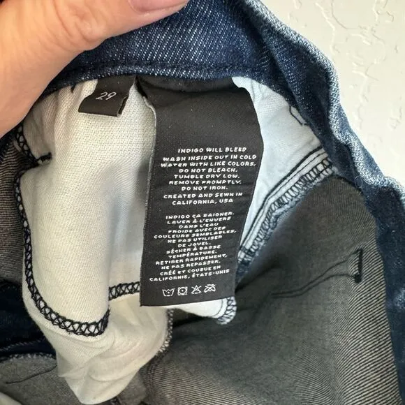 J Brand x Barney’s Liza Aviation High Rise Cropped Wide Leg Jeans Size 29