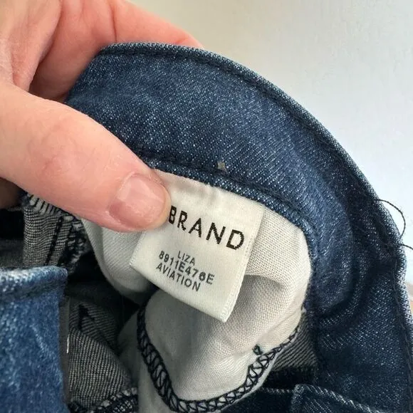 J Brand x Barney’s Liza Aviation High Rise Cropped Wide Leg Jeans Size 29