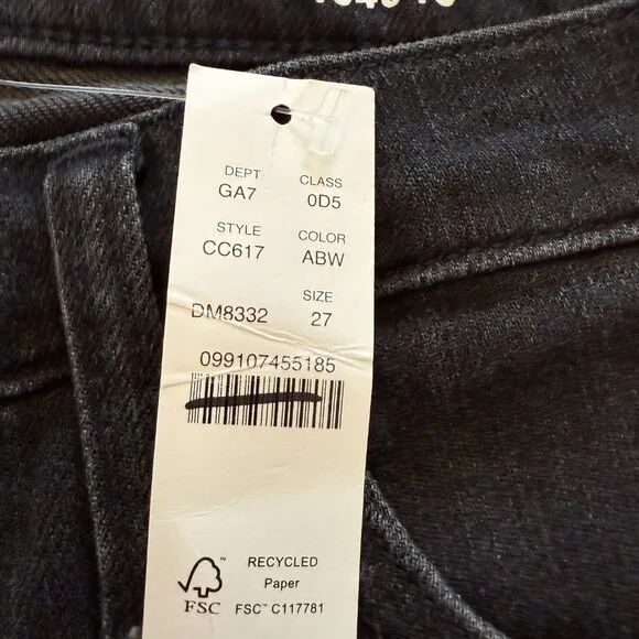 J. Crew High-rise cropped kickout jean in 1996 semi-stretch Size 27