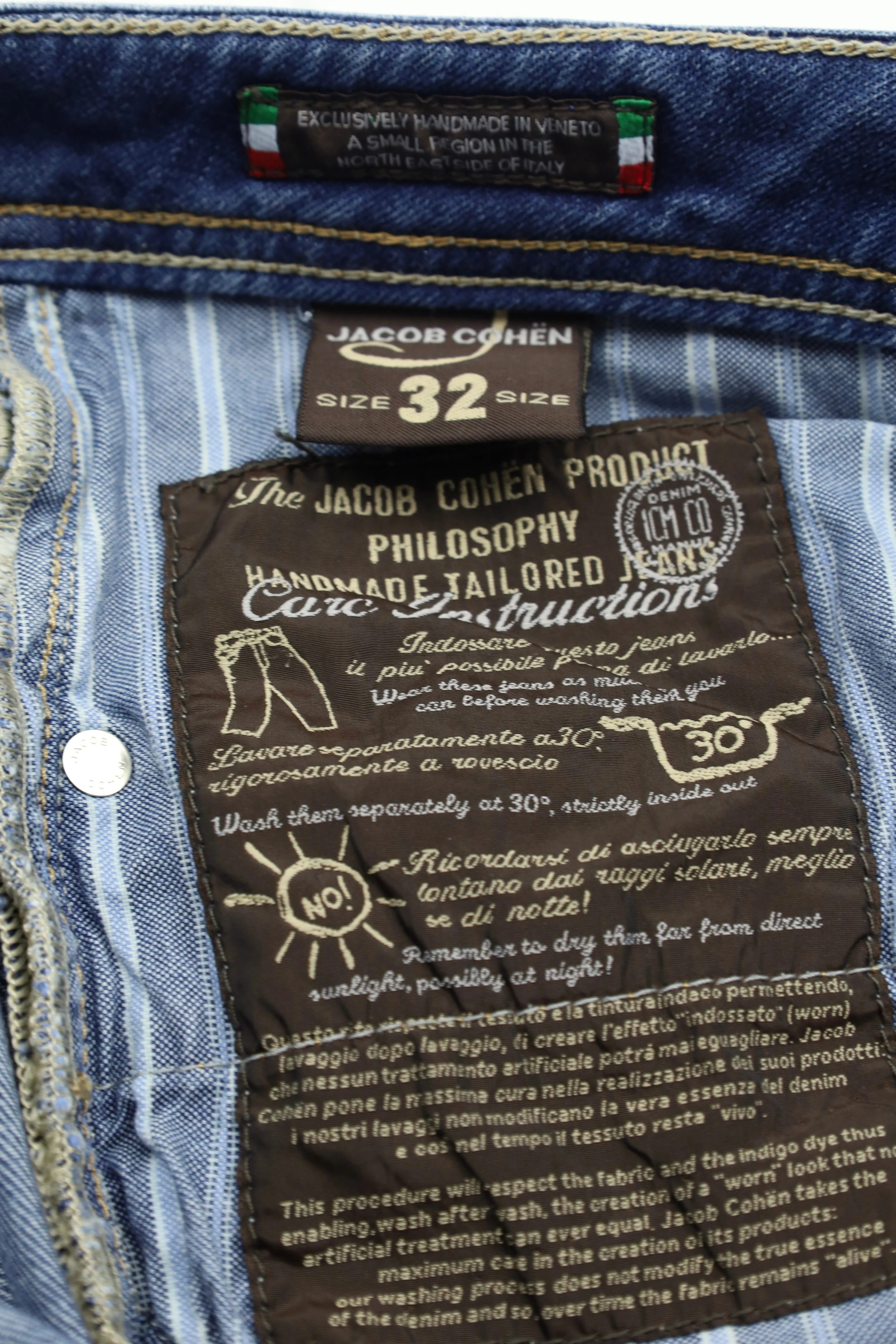 Jacob Cohen Denim Blue Cotton & Elastane 688 Jeans