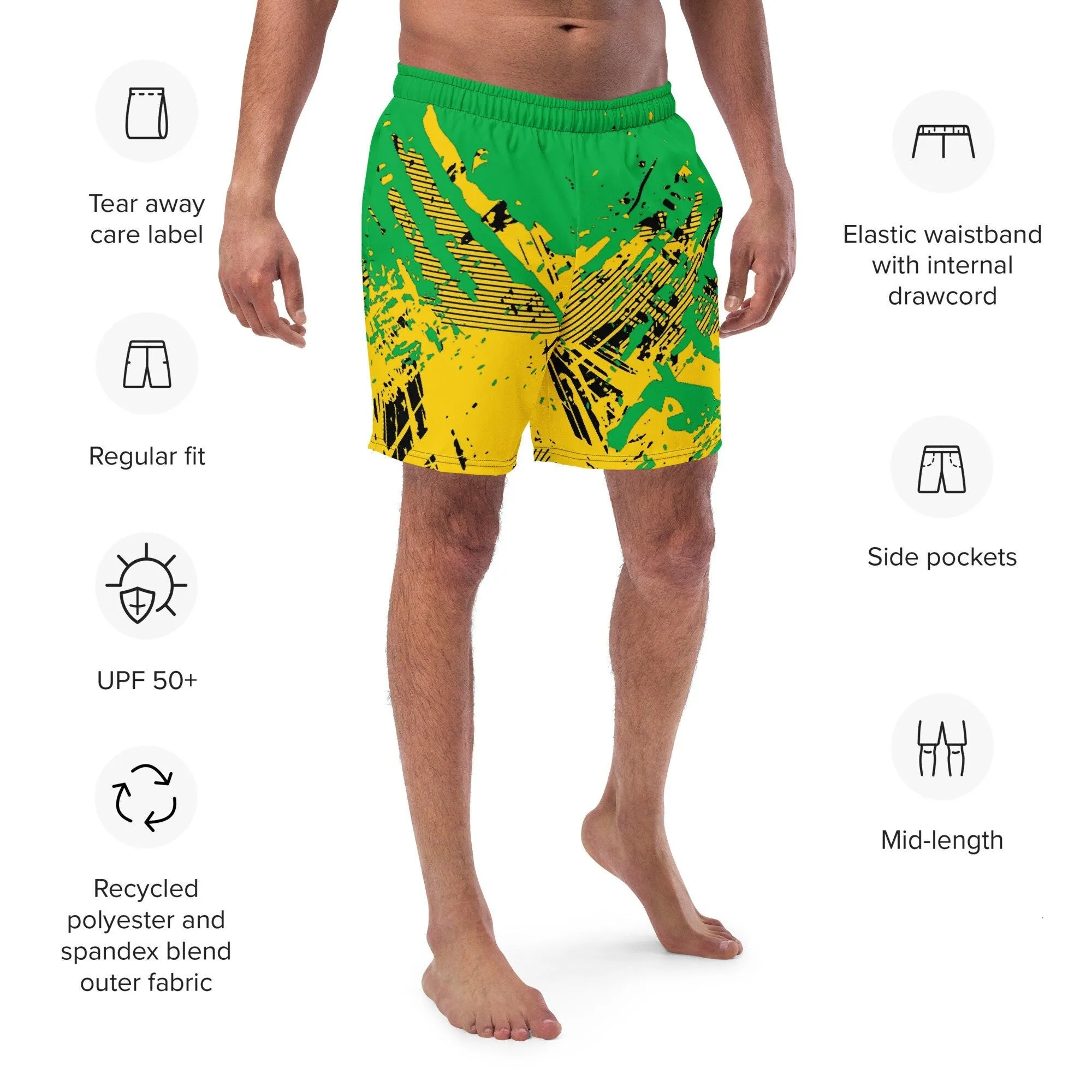 Jamaica Splatter Swim Trunks