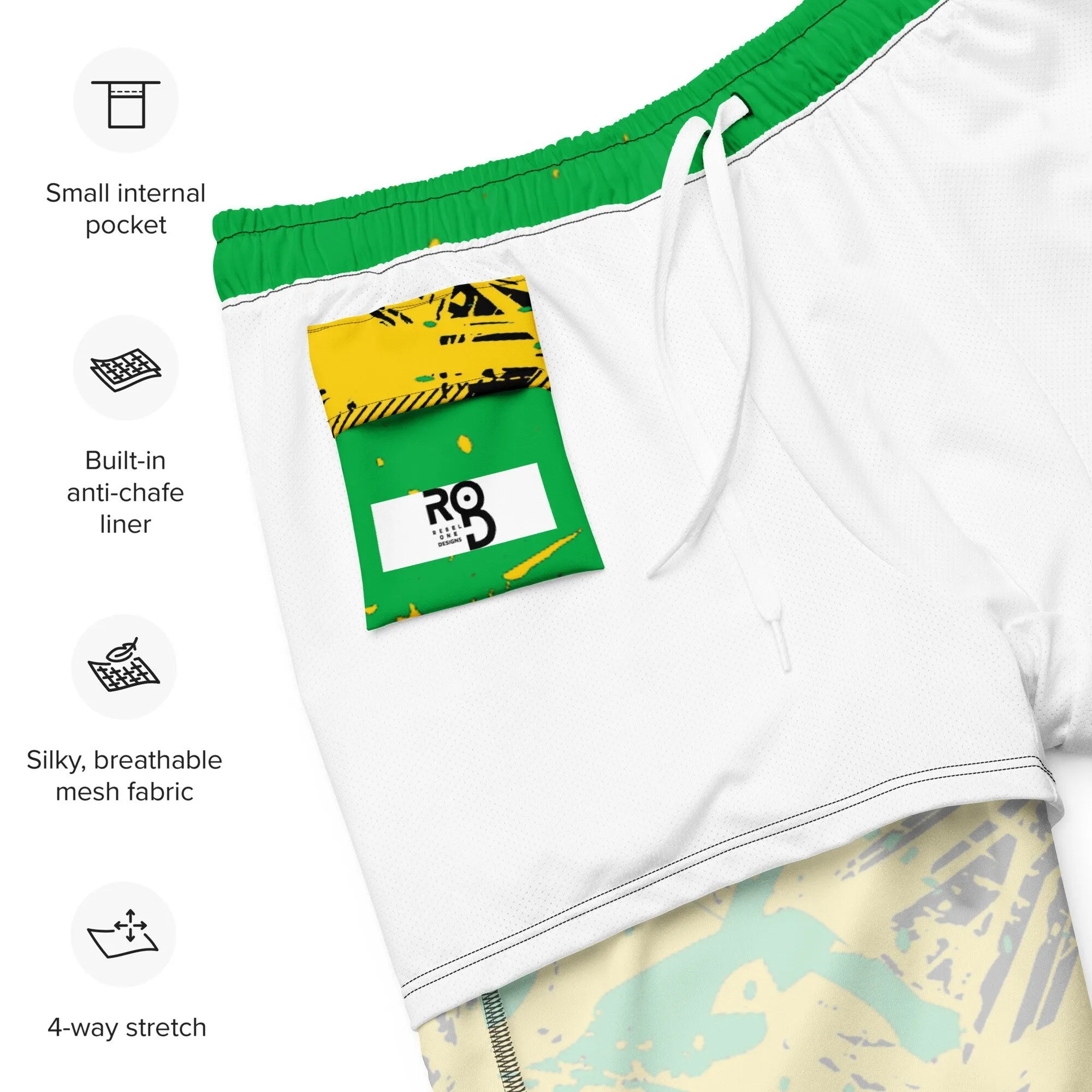 Jamaica Splatter Swim Trunks
