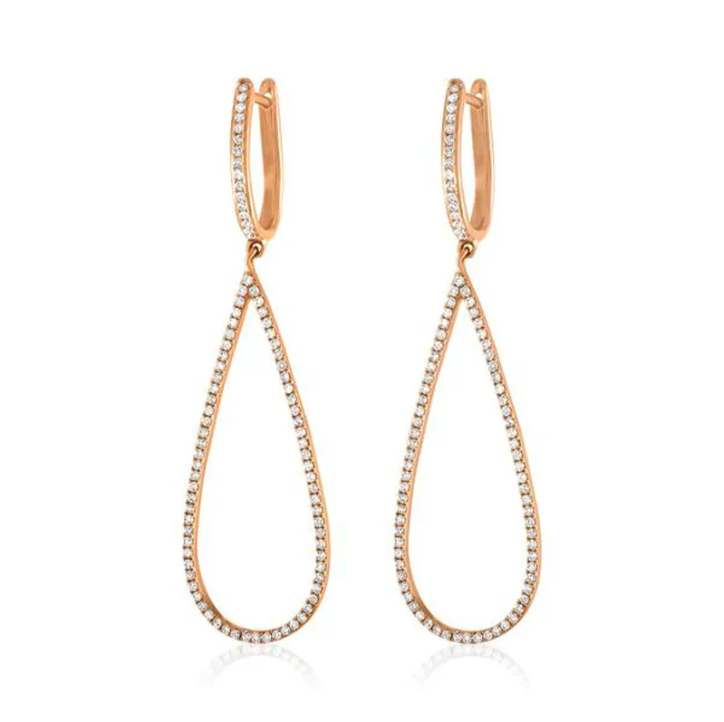 Jane Kaye Open Drop Pear Earrings