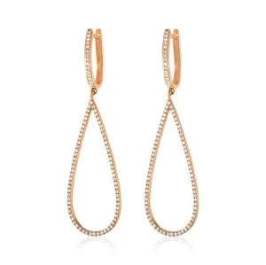 Jane Kaye Open Drop Pear Earrings