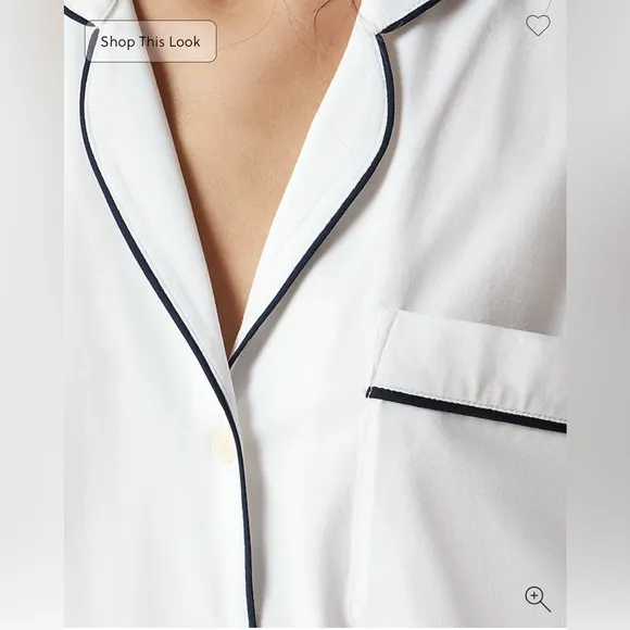 J.Crew New Women’s Dreamy cotton-blend pajama short set Large In White