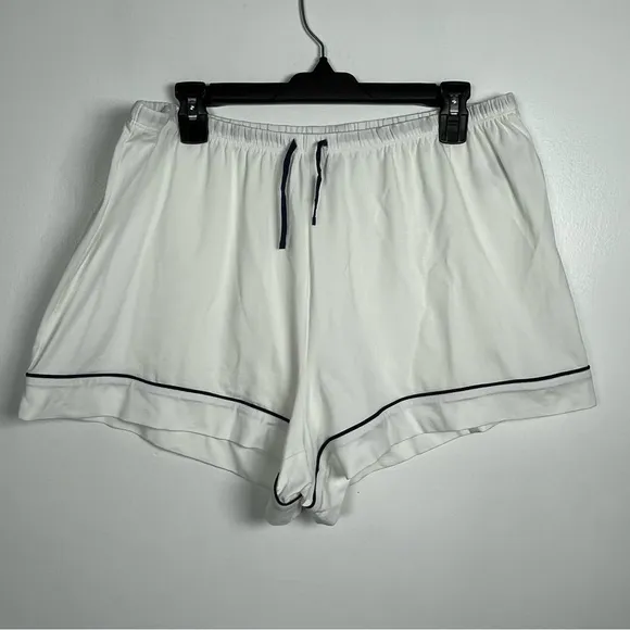 J.Crew New Women’s Dreamy cotton-blend pajama short set Large In White