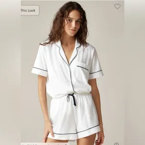 J.Crew New Women’s Dreamy cotton-blend pajama short set Large In White