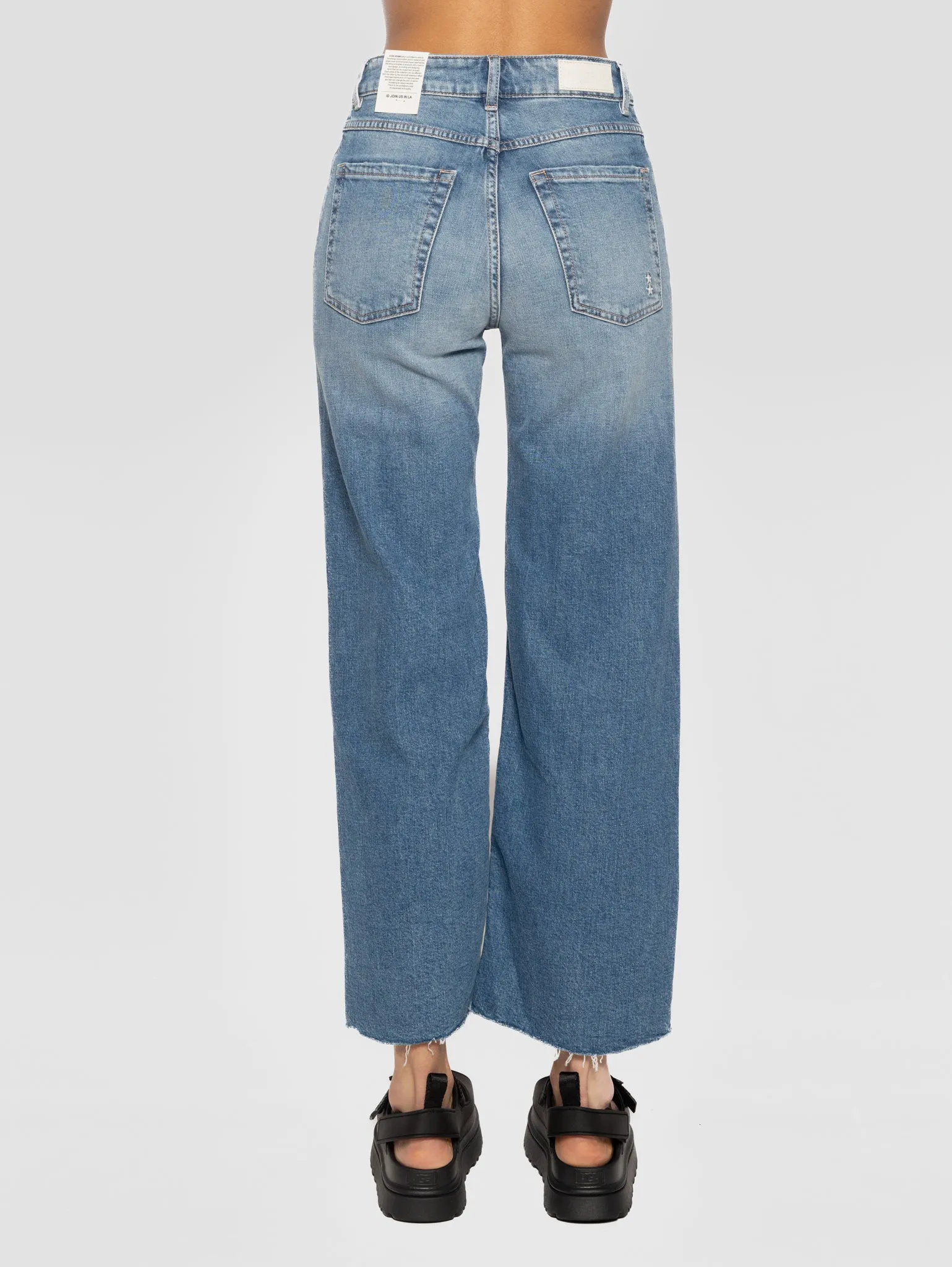 Jeans Angie con Orlo Sfrangiato Blu