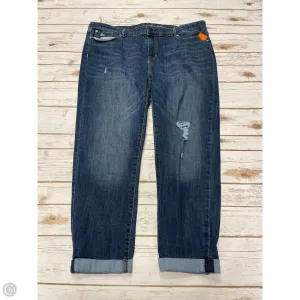 Jeans Cropped By Levis In Blue Denim, Size: 3x