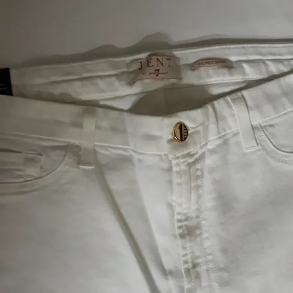 JEN 7 BY 7 For All mankind White Cropped Skinny jeans size 10