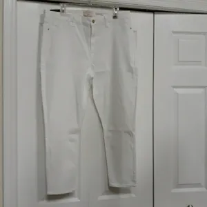 JEN 7 BY 7 For All mankind White Cropped Skinny jeans size 10