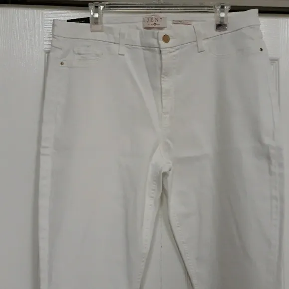 JEN 7 BY 7 For All mankind White Cropped Skinny jeans size 10