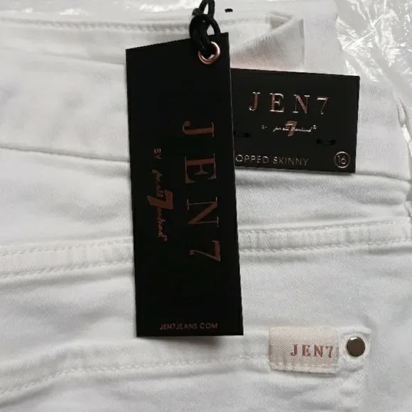 JEN 7 BY 7 For All mankind White Cropped Skinny jeans size 10