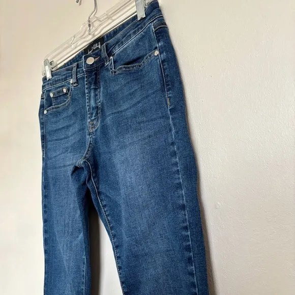 Joseph Ribkoff Cropped Pearl Embellished Jeans Size 8 Slim Fit Stretch