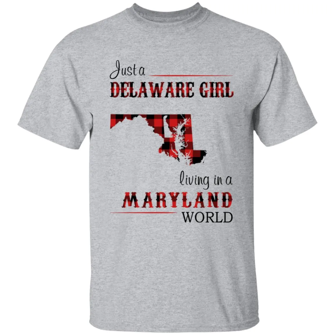 Just A Delaware Girl Living In A Maryland World T-shirt