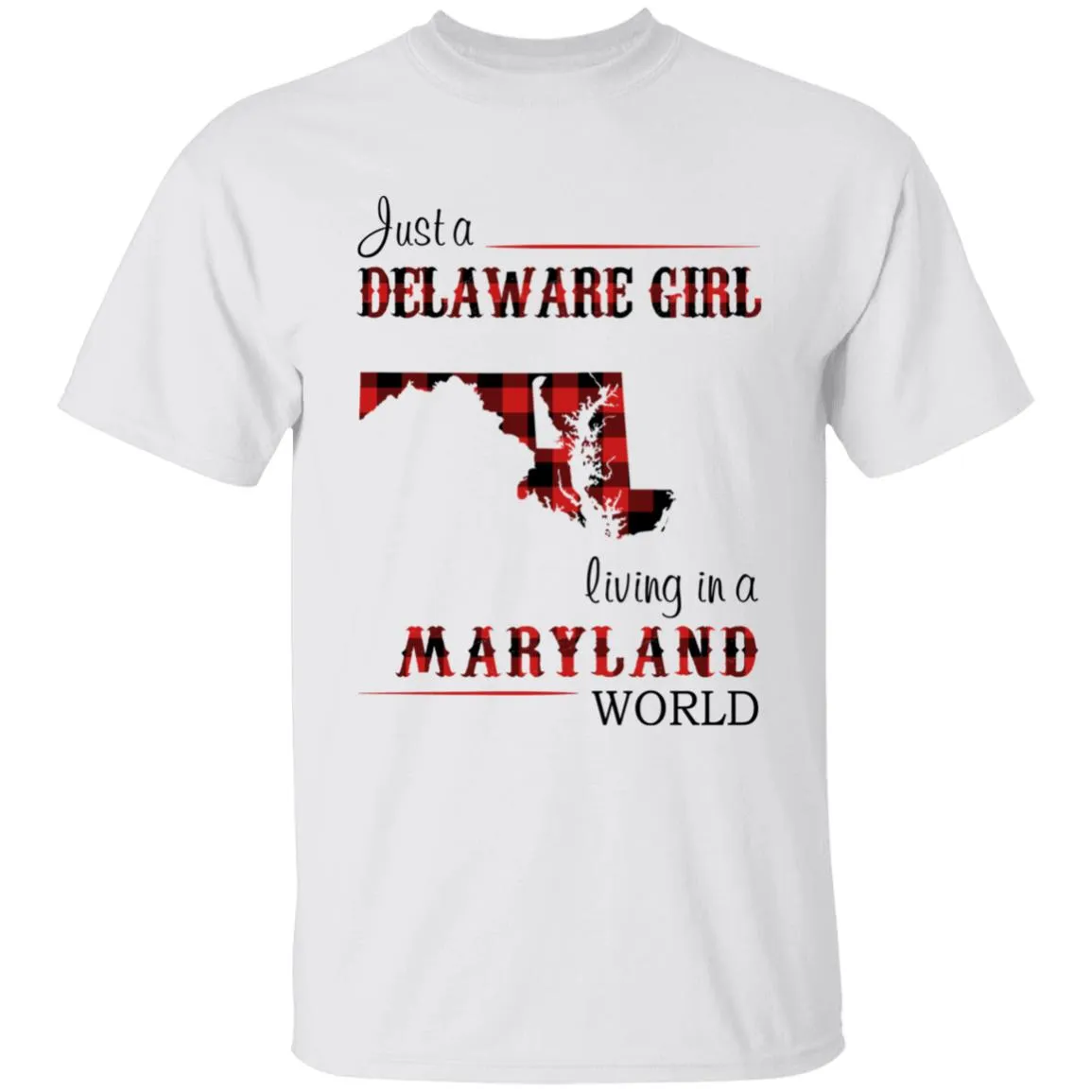 Just A Delaware Girl Living In A Maryland World T-shirt