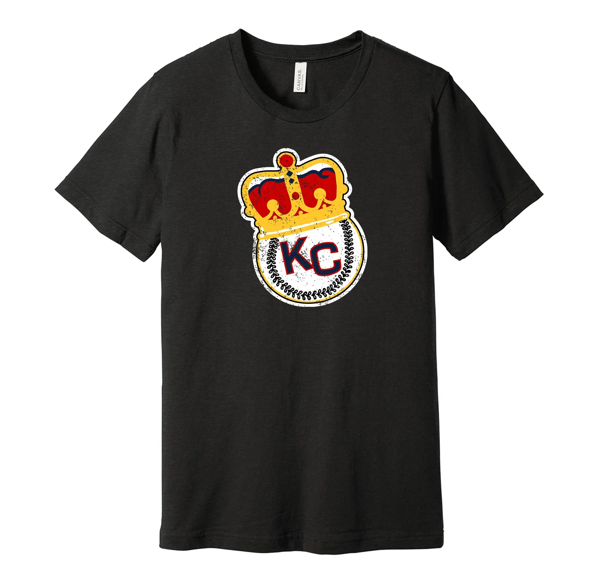 Kansas City Monarchs Distressed Crown Logo Shirt - Defunct Negro Baseball Team - Celebrate Black Heritage and History - Hyper Than Hype