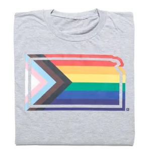 Kansas Outline Progress Pride Flag