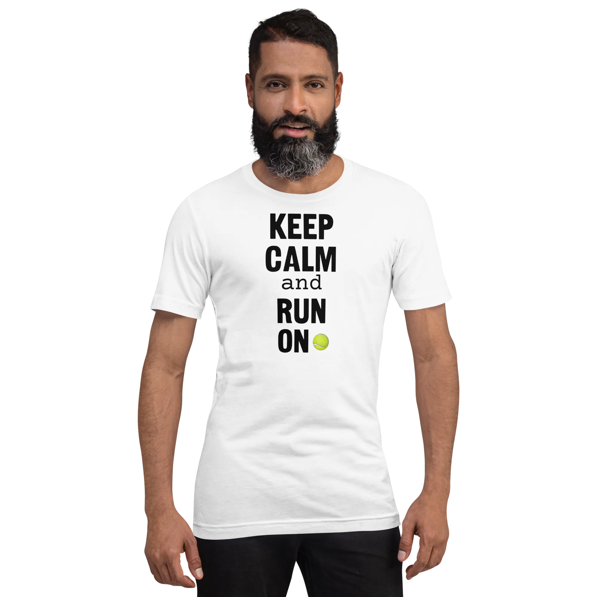 Keep Calm & Run On Flyball with Tennis Ball T-Shirts - Light