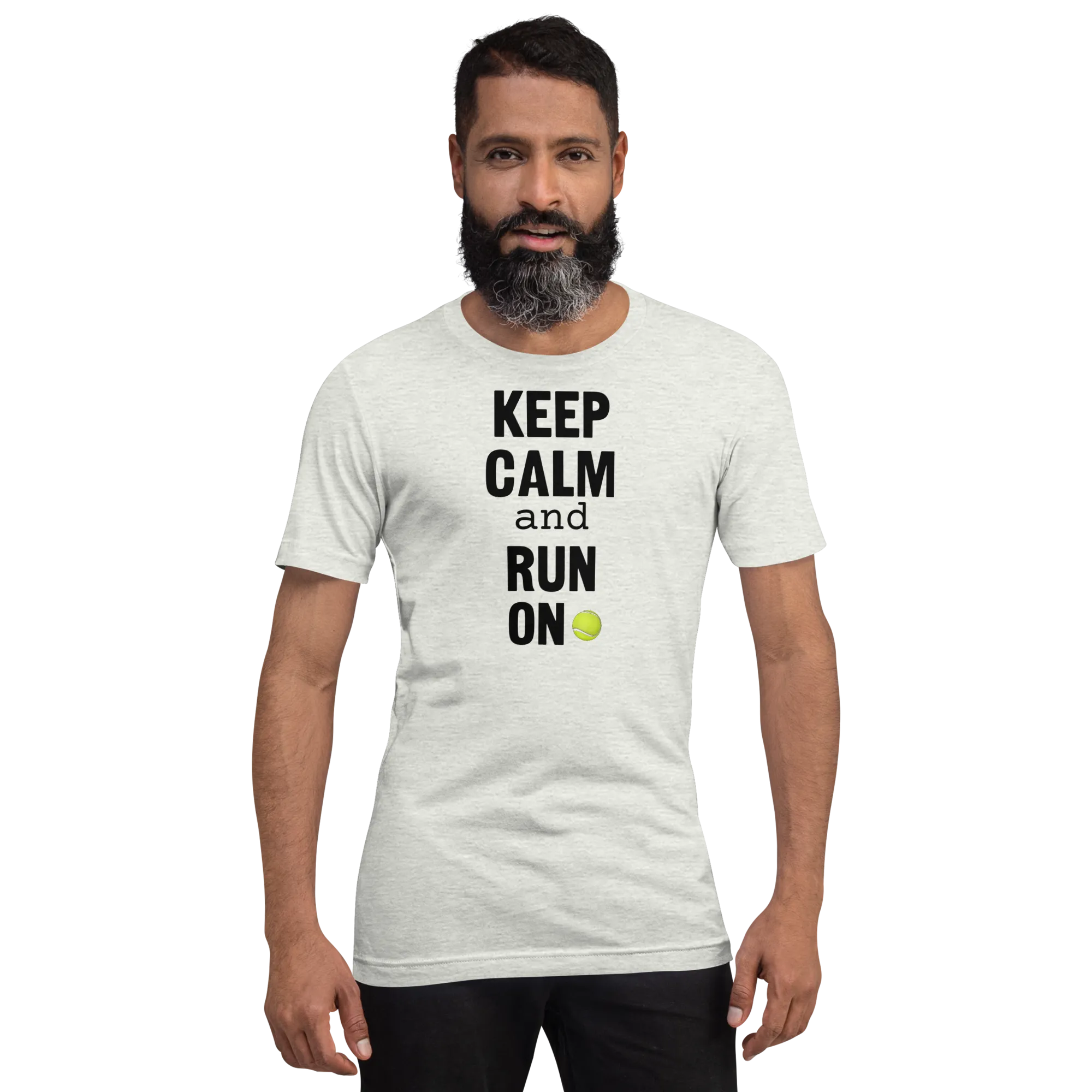 Keep Calm & Run On Flyball with Tennis Ball T-Shirts - Light