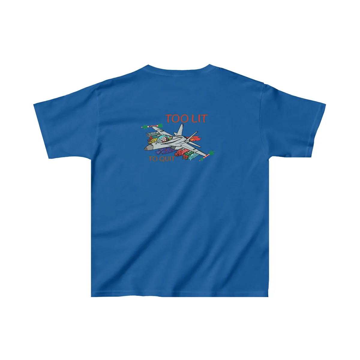 Kids F-18 Christmas Too Lit To Quit Tee