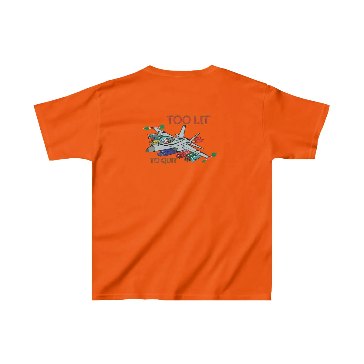 Kids F-18 Christmas Too Lit To Quit Tee