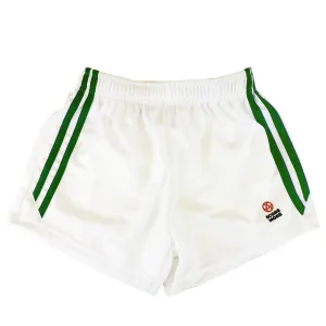 Kids Sport Shorts Green & White 4 sizes