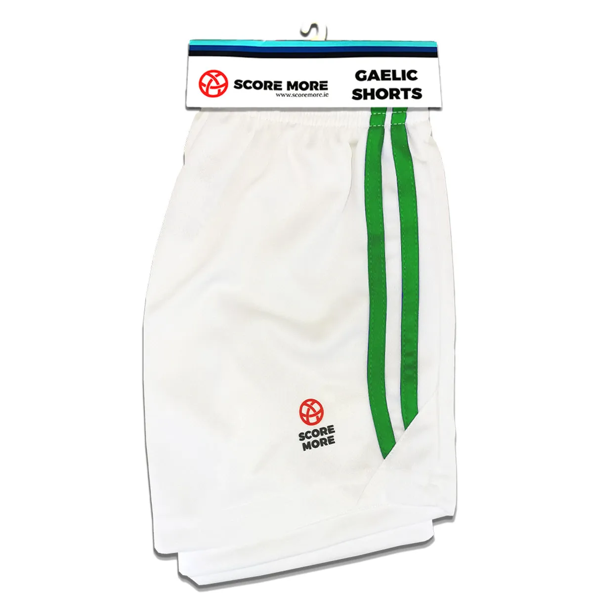 Kids Sport Shorts Green & White 4 sizes