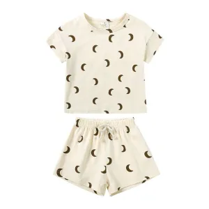 Kids Tales Shorts and Tee Set - Beige Moon