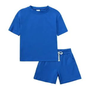 Kids Tales Shorts and Tee Set - Royal Blue
