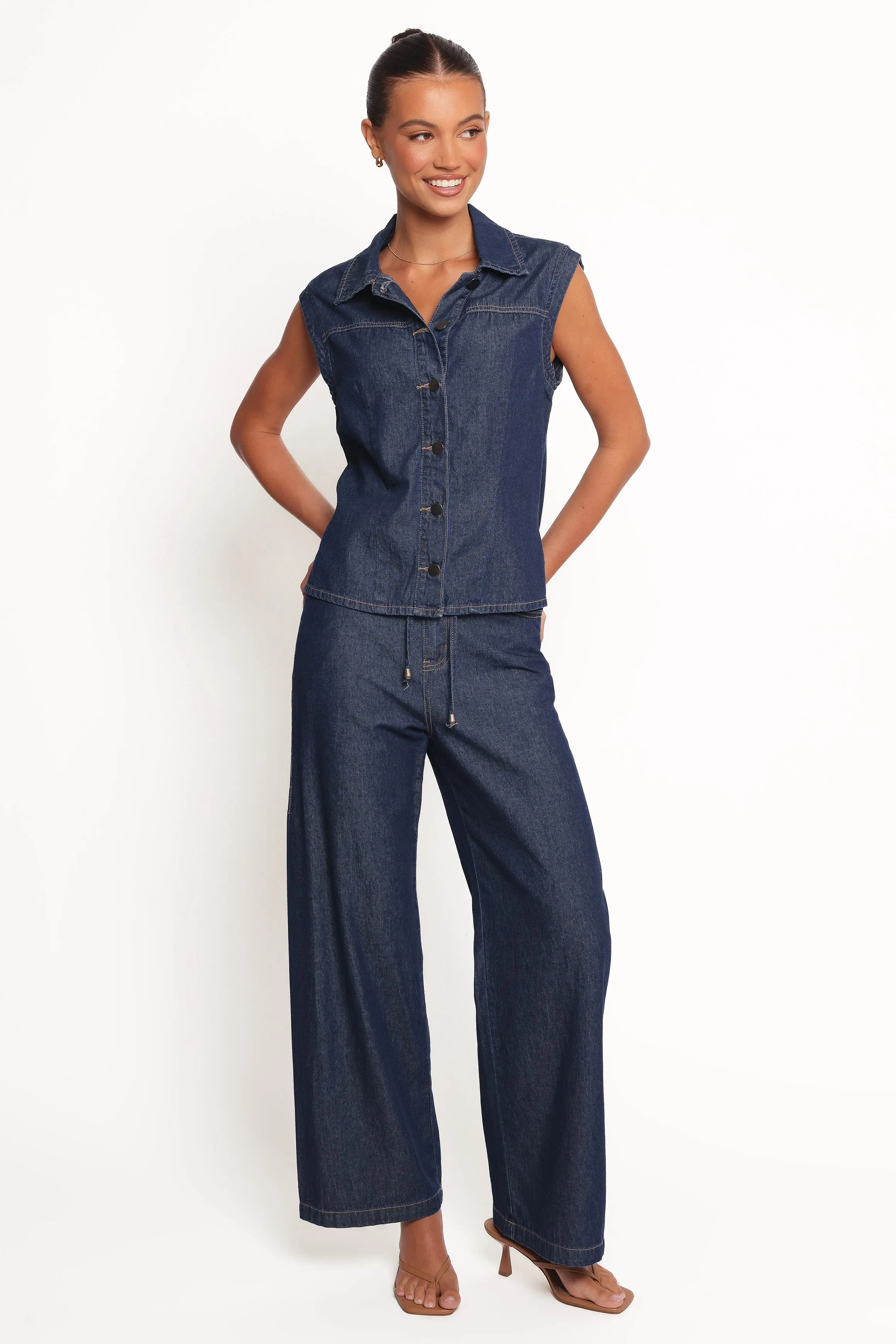 Kirie Denim Top - Indigo