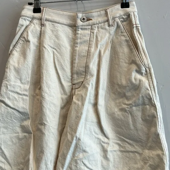 Kowtow Journey Shorts in Greige Denim