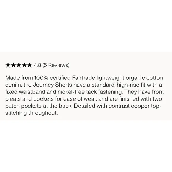 Kowtow Journey Shorts in Greige Denim