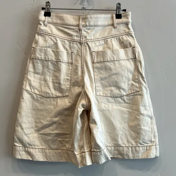 Kowtow Journey Shorts in Greige Denim