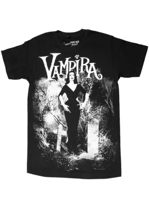 Kreepsville Vampira Cemetery Mist T-Shirt Black