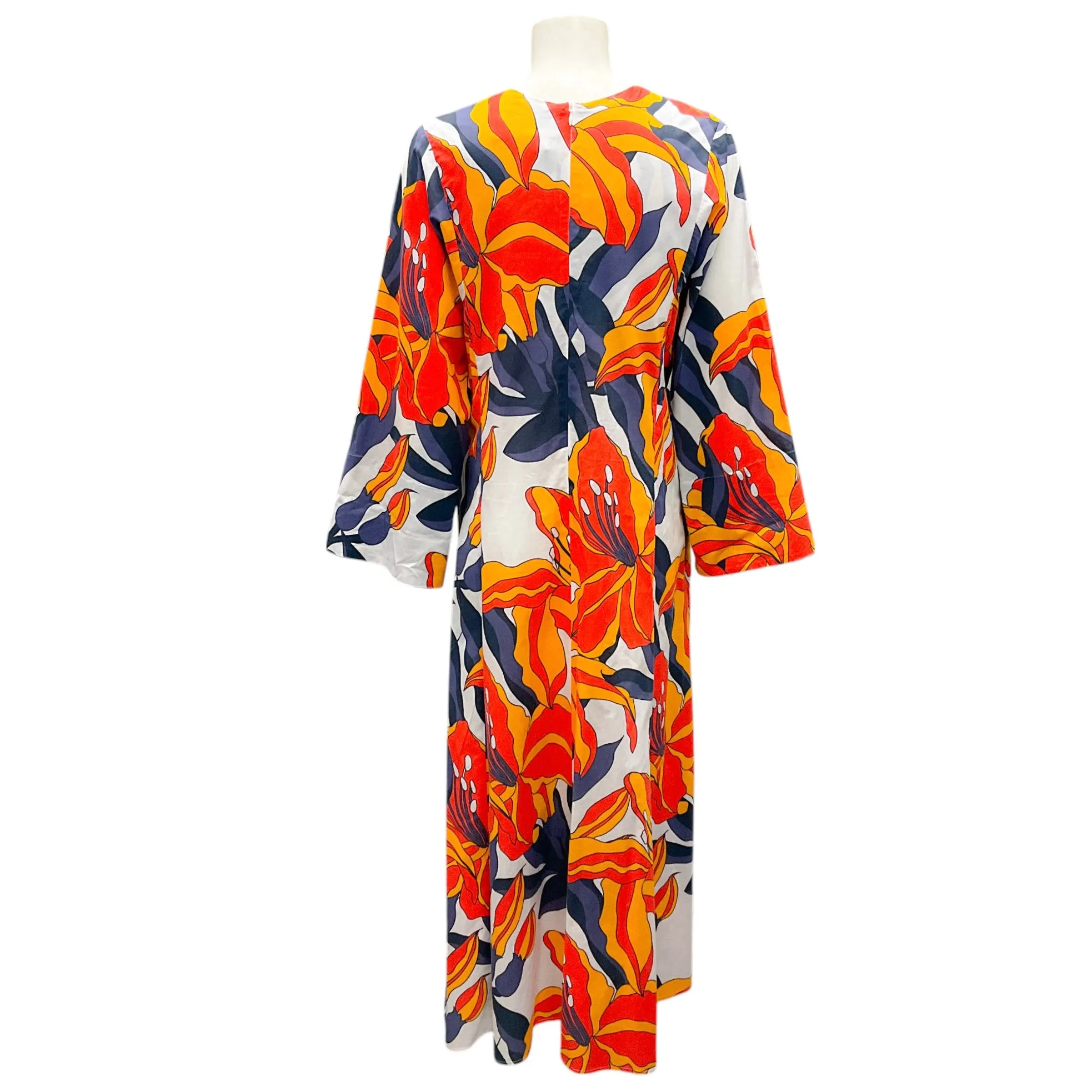 La Prestic Ouiston White Multi Printed Cotton Marly Dress