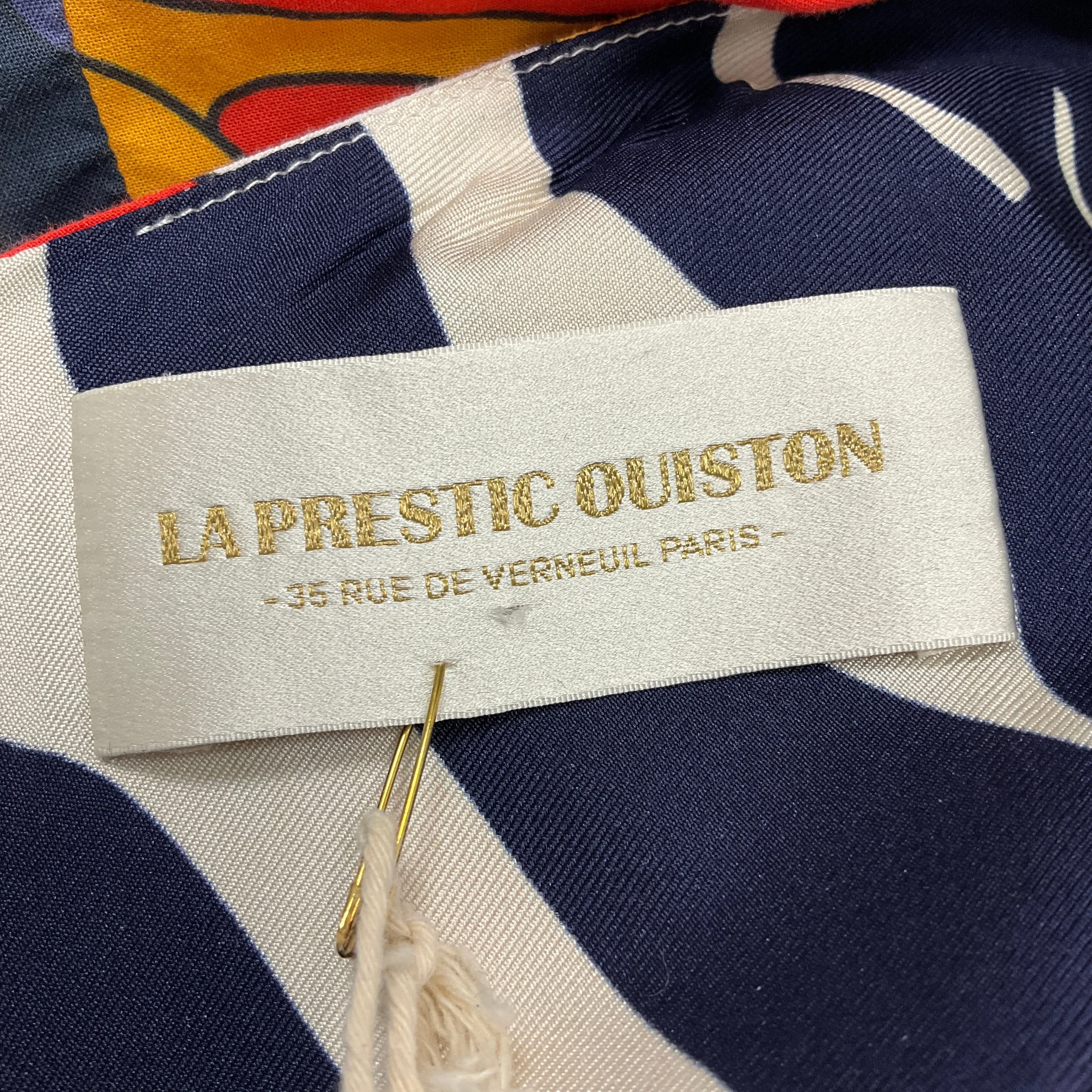 La Prestic Ouiston White Multi Printed Cotton Marly Dress