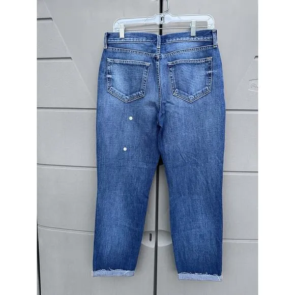 L'AGENCE Olga High Rise Cigarette Cuffed Cropped Straight Jeans Sz 29 NWOT