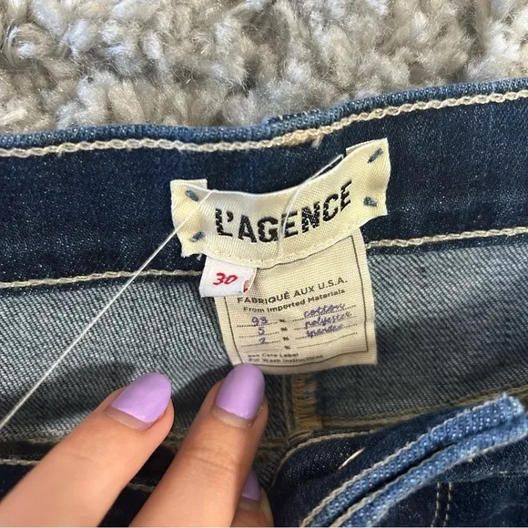 L'AGENCE Sada Cropped Slim Jeans in Utica sz 30