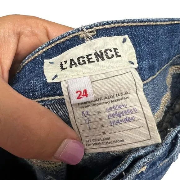 L’agency Sada High Rise Cropped Jeans in Mesa Women’s Size 24